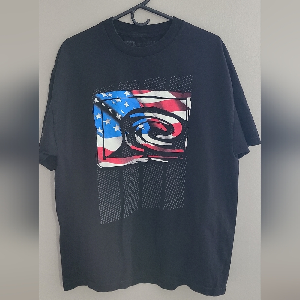 American black usa‎ flag tee shirt XL liquid militia